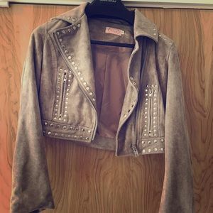 Cropped, Suede Jacket